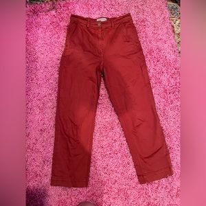 Everlane Straight Leg Red Pants